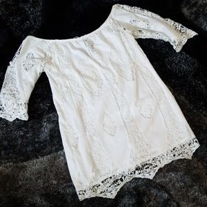 White eyelet dress